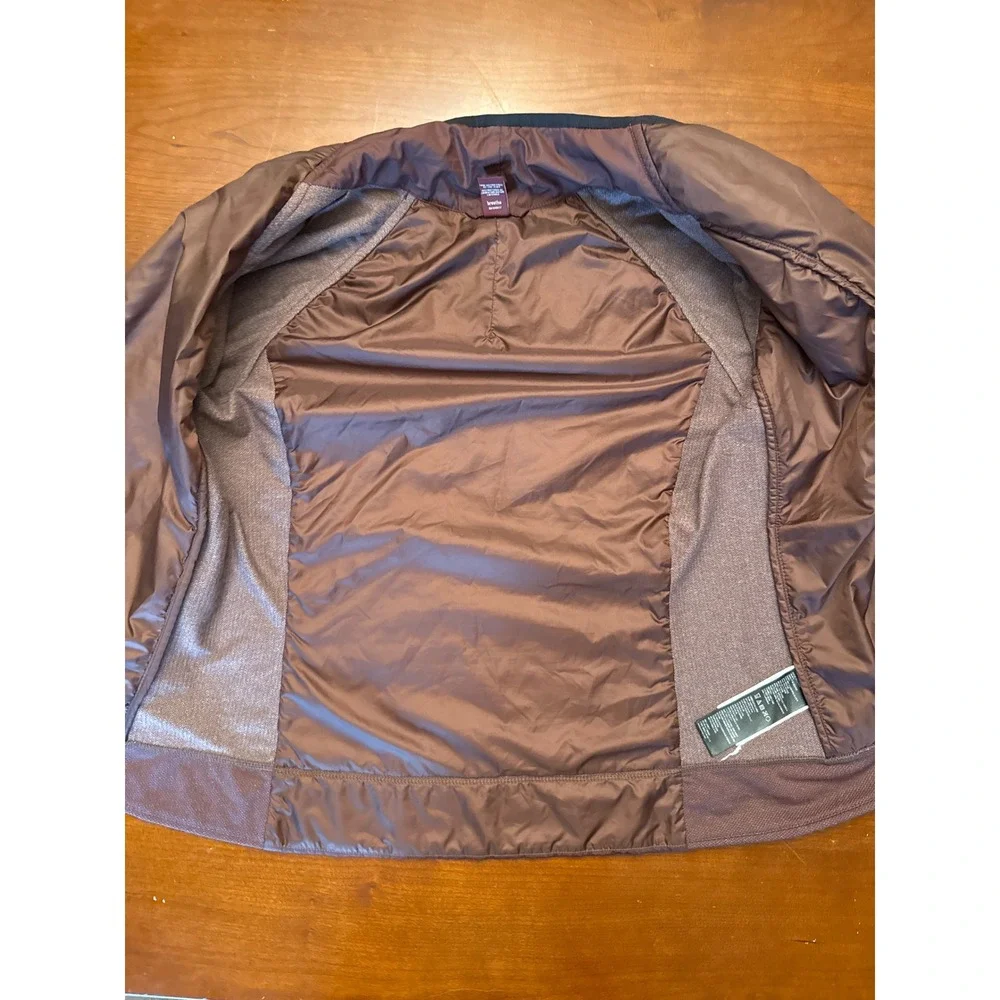 Prana Polar Breeze asymmetric zip jacket,‎ Small, Wedged Wood brown